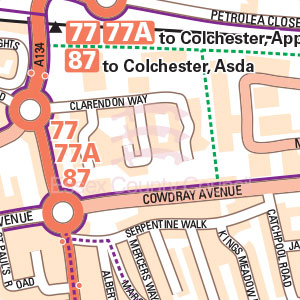 Travel to Essex - Colbea Central's Travel Plan Map