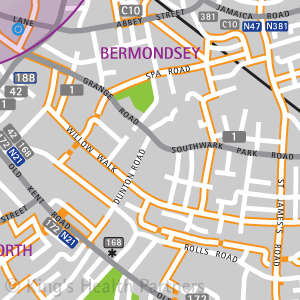 Travel to King's Health Partners, Denmark Hill Map