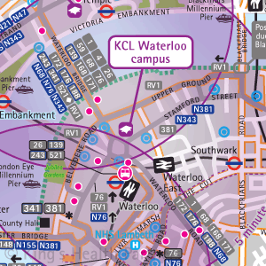 Travel to King's Health Partners, Waterloo Map